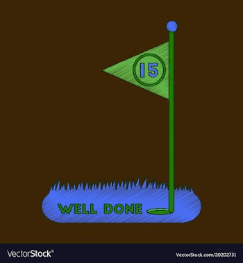 Flat shading style icon golf course well done vector image