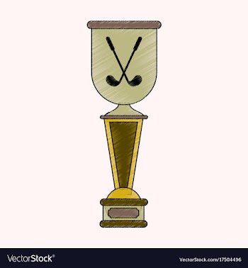 Flat shading style icon golf cup vector image