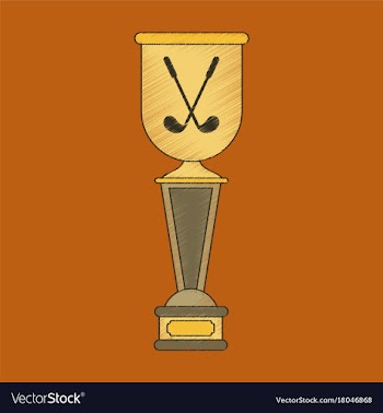 Flat shading style icon golf cup vector image