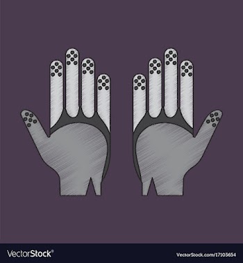 Flat shading style icon golf gloves vector image