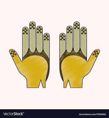 Flat shading style icon golf gloves vector image