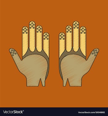 Flat shading style icon golf gloves vector image