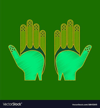Flat shading style icon golf gloves vector image