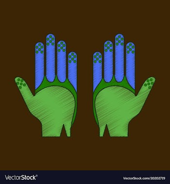 Flat shading style icon golf gloves vector image