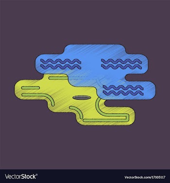 Flat shading style icon golf hole vector image