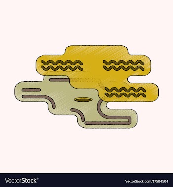 Flat shading style icon golf hole vector image