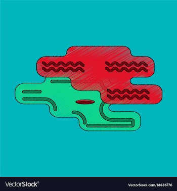 Flat shading style icon golf hole vector image