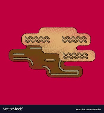 Flat shading style icon golf hole vector image