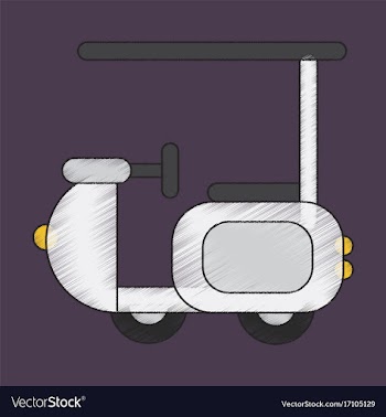 Flat shading style icon golf machine vector image