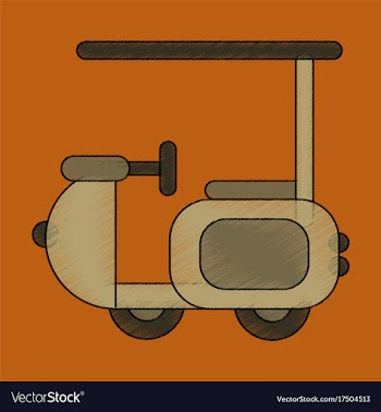 Flat shading style icon golf machine vector image