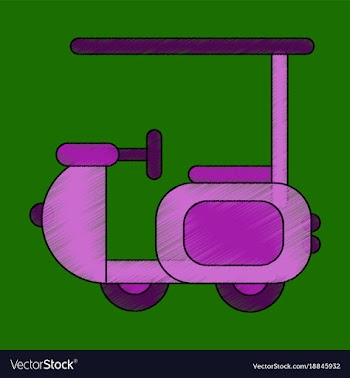Flat shading style icon golf machine vector image