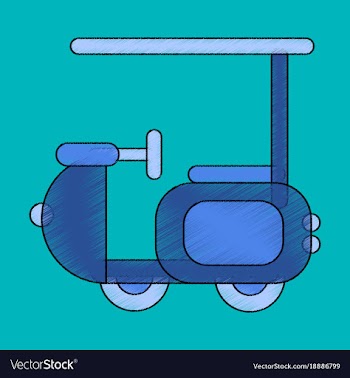 Flat shading style icon golf machine vector image