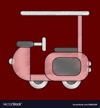 Flat shading style icon golf machine vector image
