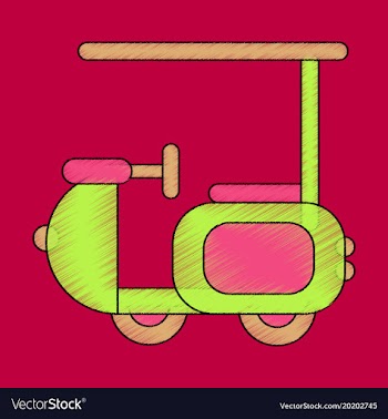 Flat shading style icon golf machine vector image