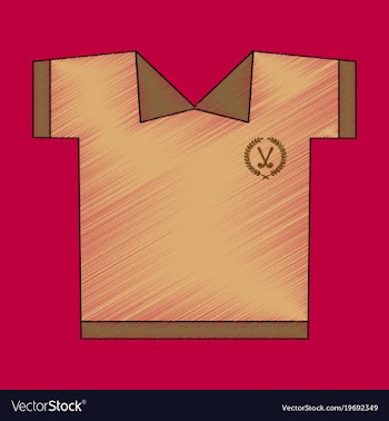 Flat shading style icon golf shirt vector image