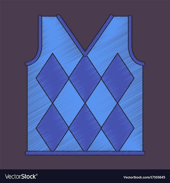 Flat shading style icon golf vest vector image