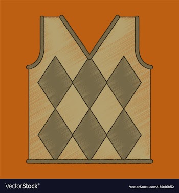 Flat shading style icon golf vest vector image