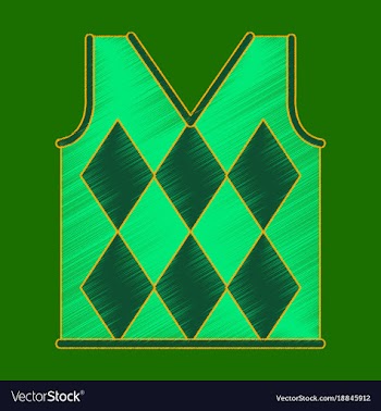 Flat shading style icon golf vest vector image