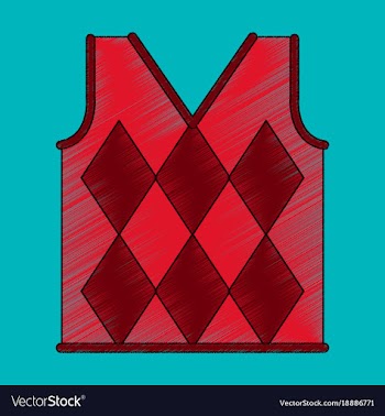 Flat shading style icon golf vest vector image