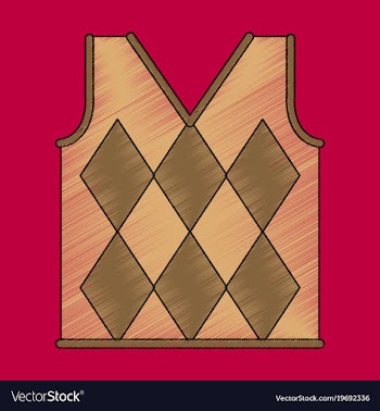 Flat shading style icon golf vest vector image