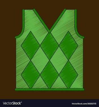 Flat shading style icon golf vest vector image