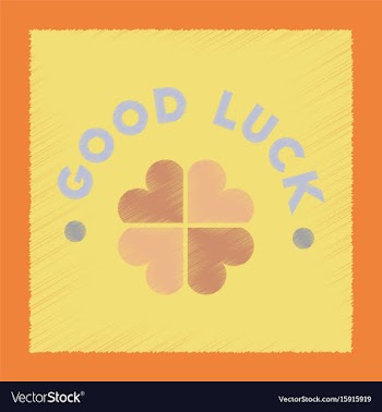 Flat shading style icon good luck clover vector image