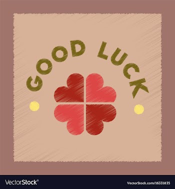 Flat shading style icon good luck clover vector image
