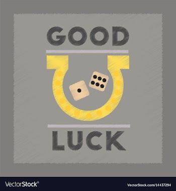 Flat shading style icon good luck logo vector image