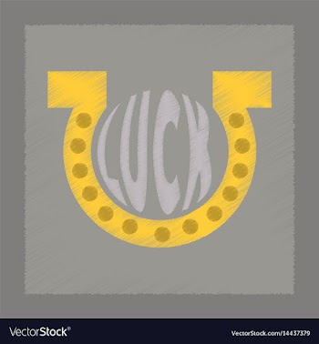 Flat shading style icon good luck logo vector image