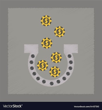 Flat shading style icon good luck logo vector image