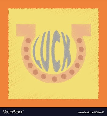 Flat shading style icon good luck logo vector image