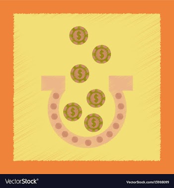Flat shading style icon good luck logo vector image