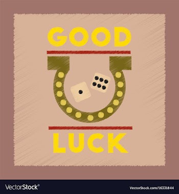 Flat shading style icon good luck logo vector image