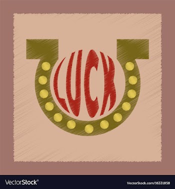 Flat shading style icon good luck logo vector image