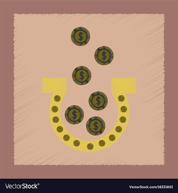 Flat shading style icon good luck logo vector image