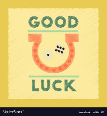 Flat shading style icon good luck logo vector image