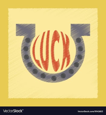 Flat shading style icon good luck logo vector image