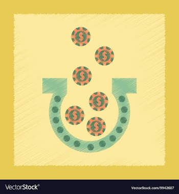 Flat shading style icon good luck logo vector image
