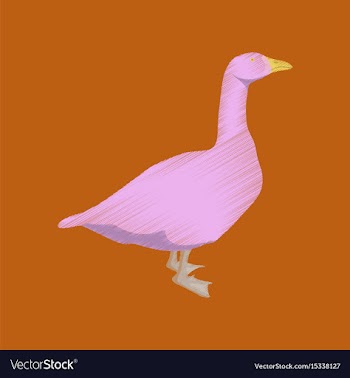Flat shading style icon goose vector image