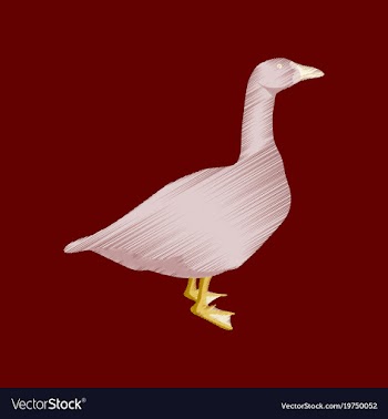 Flat shading style icon goose vector image