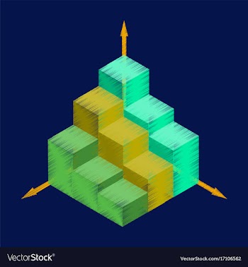 Flat shading style icon graph vector image