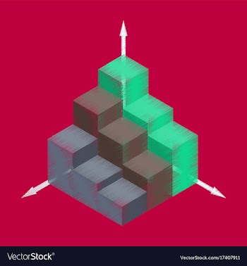 Flat shading style icon graph vector image
