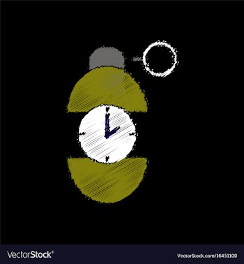 Flat shading style icon grenade time to explode vector image