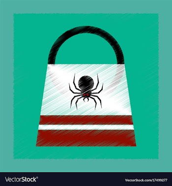 Flat shading style icon halloween bag vector image