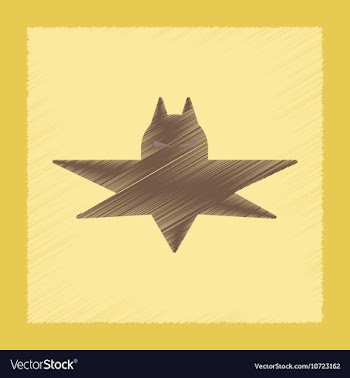 Flat shading style icon halloween bat vector image