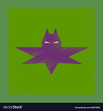 Flat shading style icon halloween bat vector image