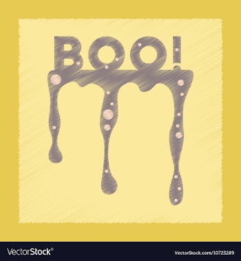 Flat shading style icon halloween boo vector image