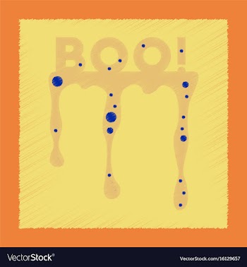 Flat shading style icon halloween boo vector image