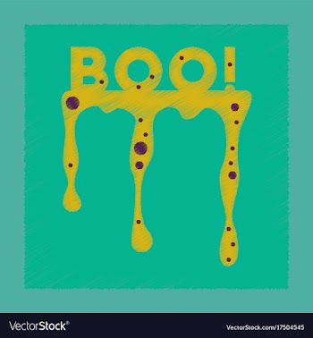 Flat shading style icon halloween boo vector image