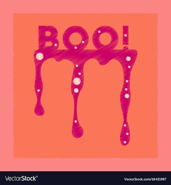 Flat shading style icon halloween boo vector image